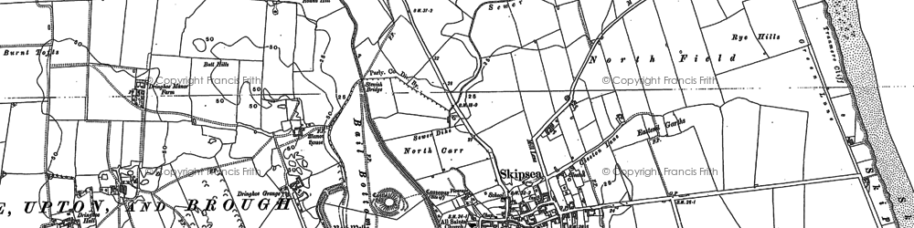 Old map of Skipsea in 1890