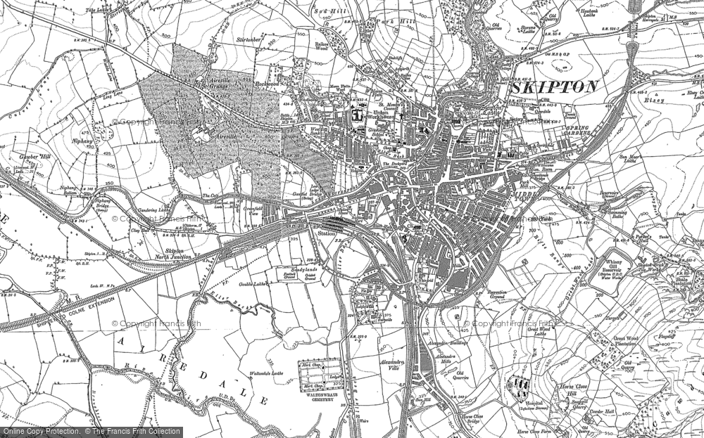 Embsay Repro 168 NW Yorkshire 1910 Old Map of  Skipton 