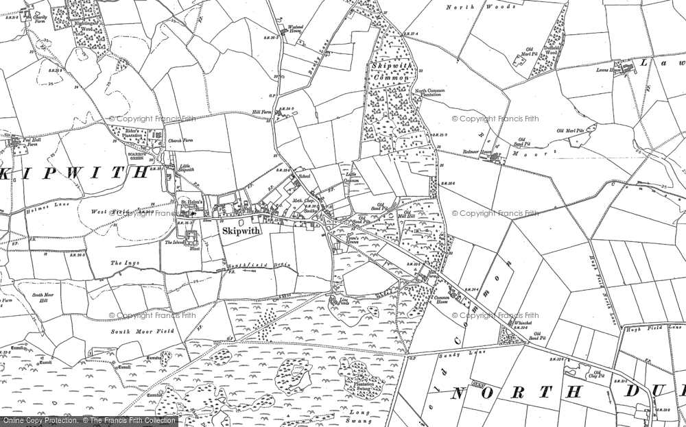 Old Map of Skipwith, 1889 - 1890 in 1889