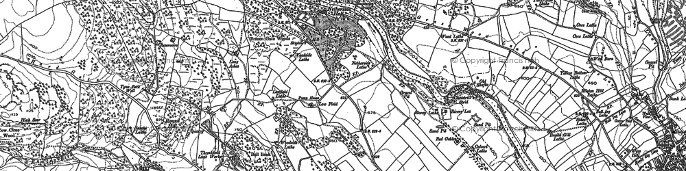 Old map of Boss Moor in 1907