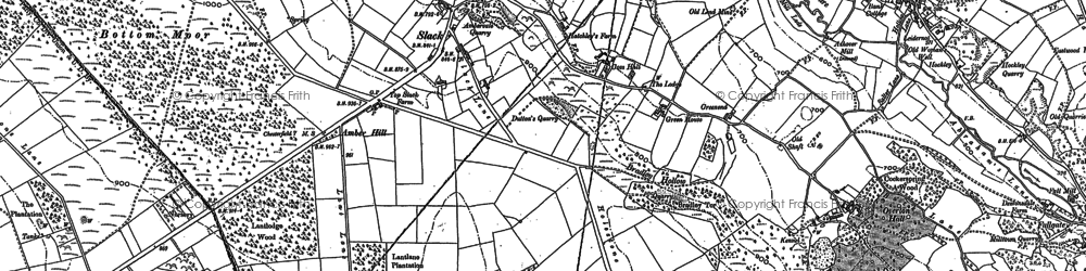 Old map of Slack in 1879