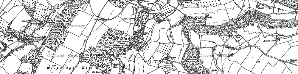 Old map of Wick Street in 1882