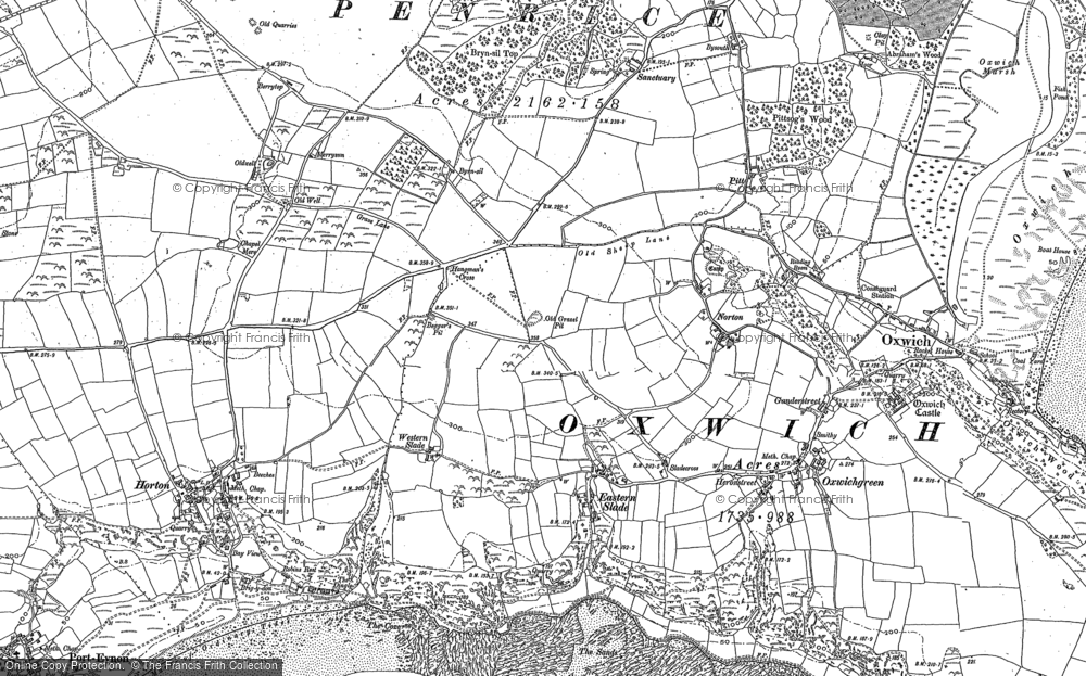Old Map of Slade, 1896 in 1896