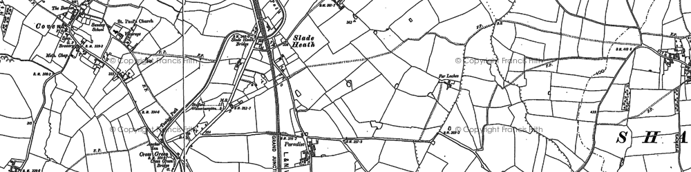 Old map of Slade Heath in 1883