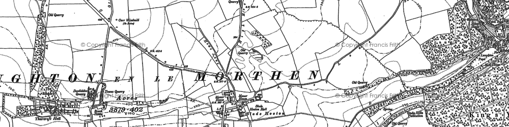 Old map of Slade Hooton in 1890