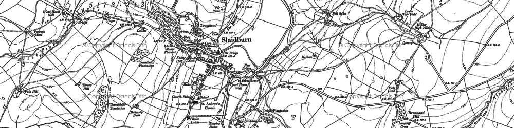 Old map of Barn Gill in 1907