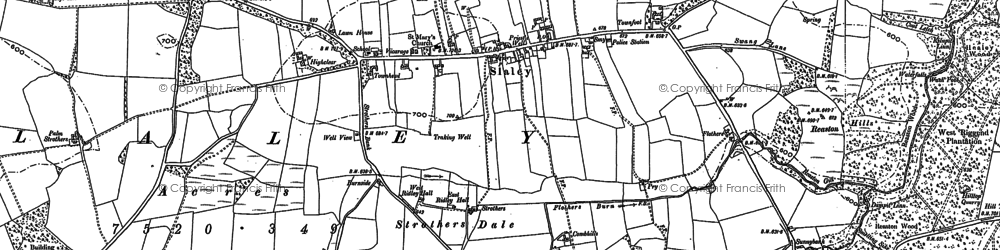 Old map of Strothers Dale in 1895