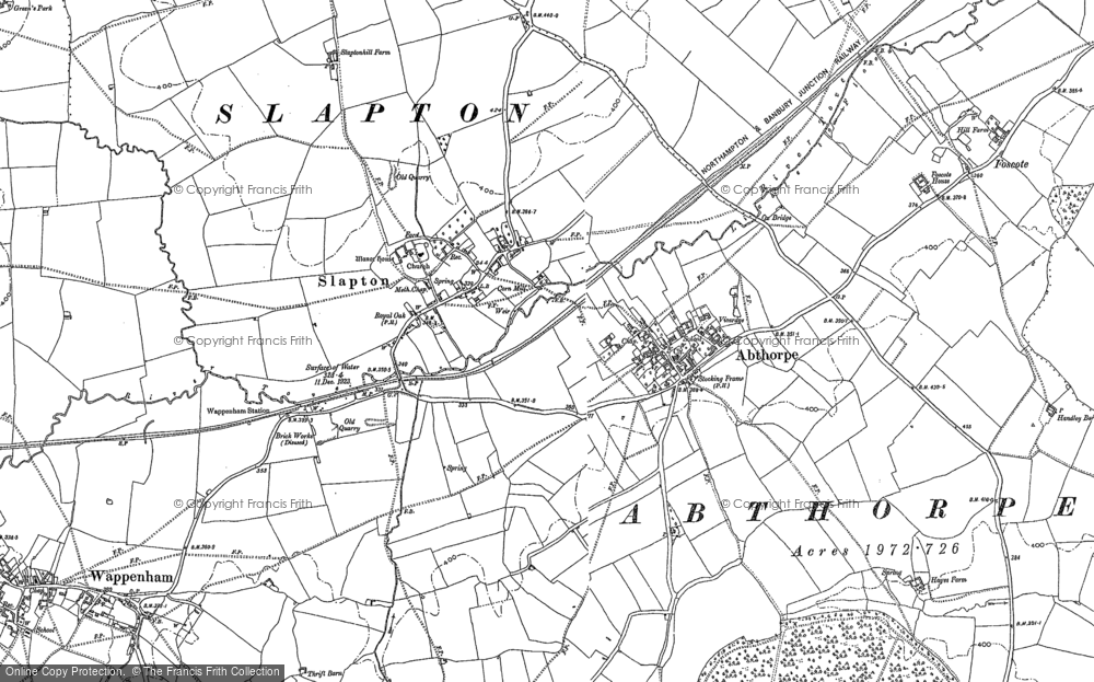 Old Map of Slapton, 1883 in 1883