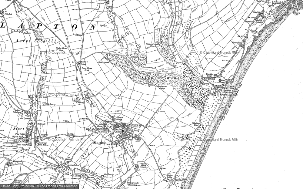 Old Map of Slapton, 1904 - 1905 in 1904