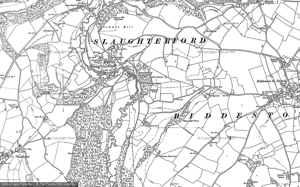 Old Map of Slaughterford, 1919 - 1920 in 1919