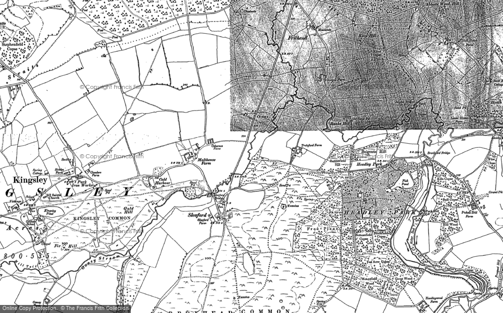 Old Map of Sleaford, 1909 in 1909