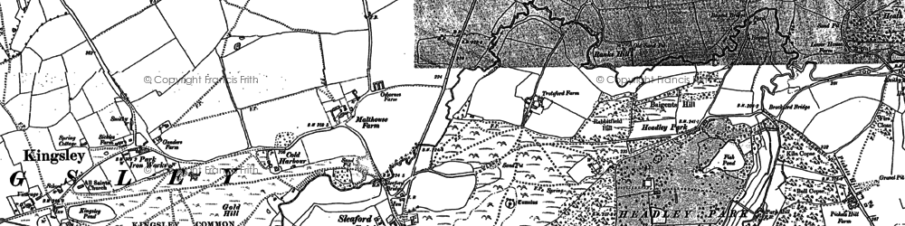Old map of Sleaford in 1909