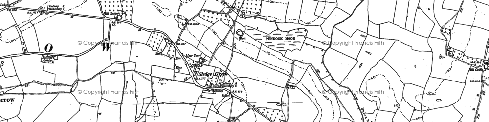 Old map of Sledge Green in 1901