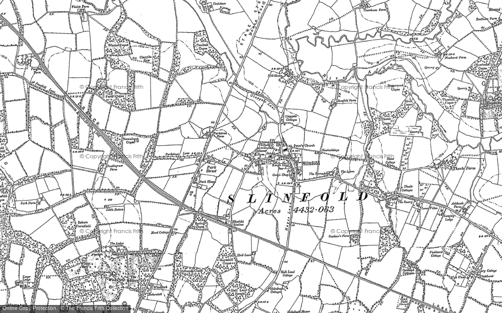 Old Map of Slinfold, 1896 in 1896