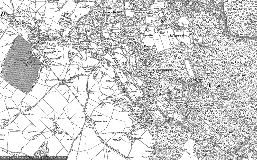 Old Map of Historic Map covering Marsh Lane in 1878