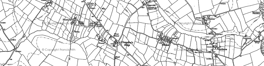 Old map of Slipperhill in 1882