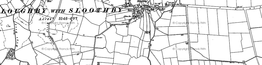 Old map of Sloothby in 1887