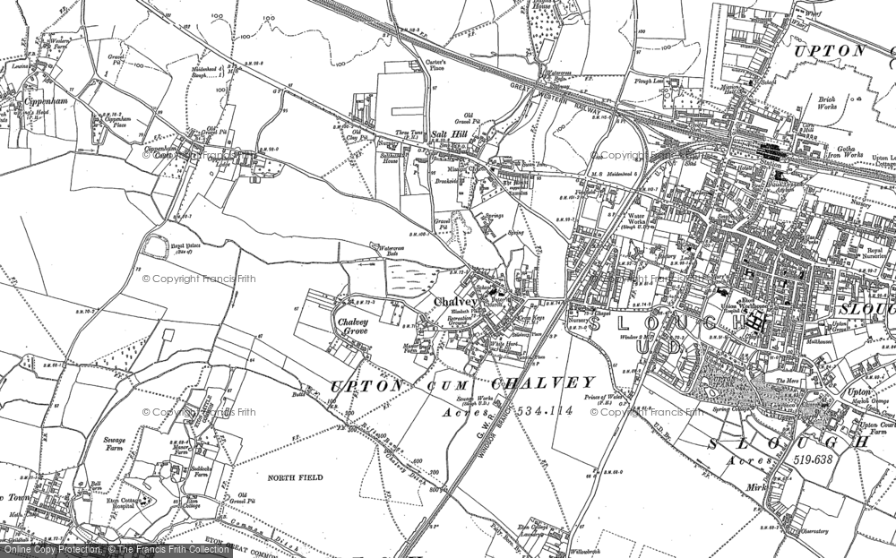 Old Map of Slough, 1897 - 1910 in 1897