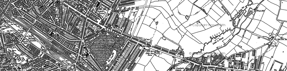 Old map of Small Heath in 1886