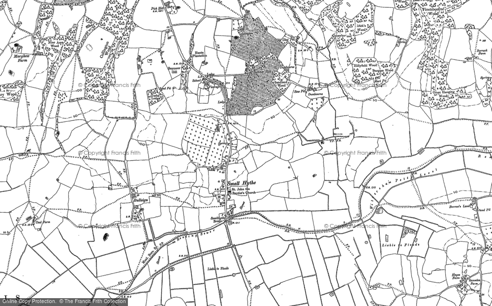 Old Map of Small Hythe, 1896 - 1906 in 1896