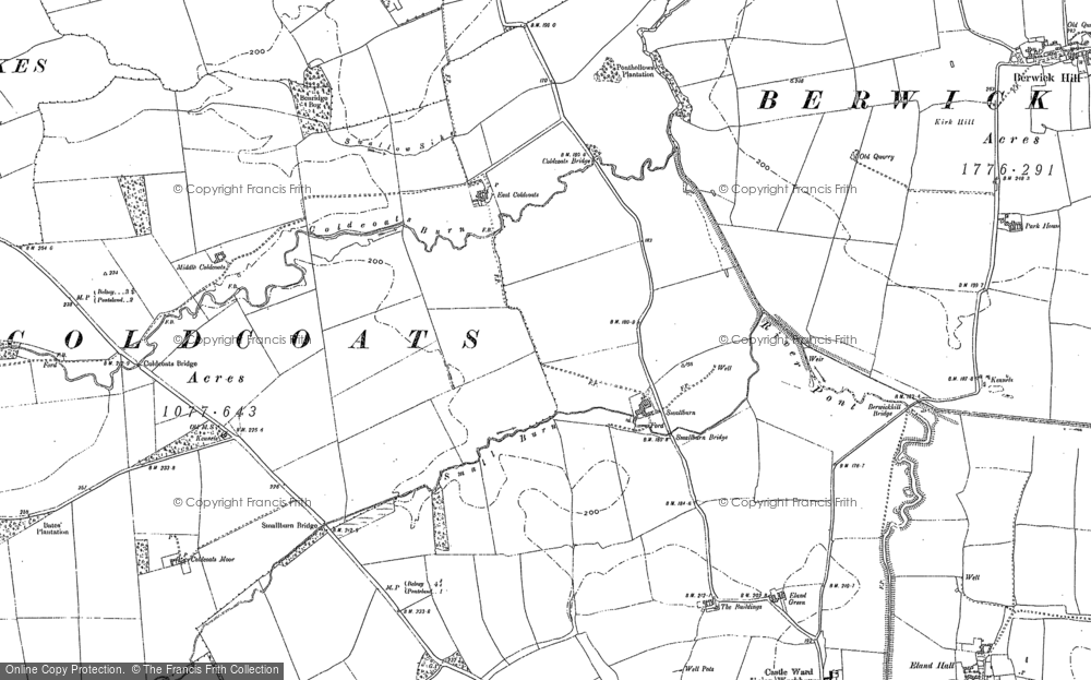 Old Map of Smallburn, 1895 in 1895