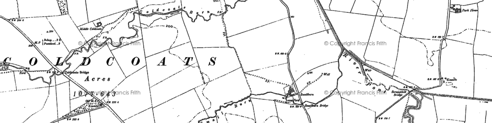 Old map of Smallburn in 1895