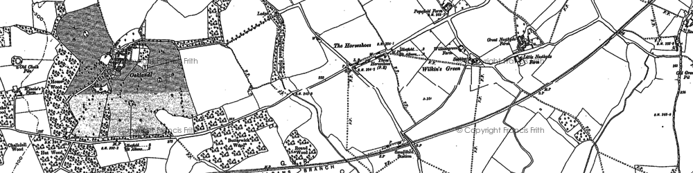 Old map of Astwick Manor in 1896