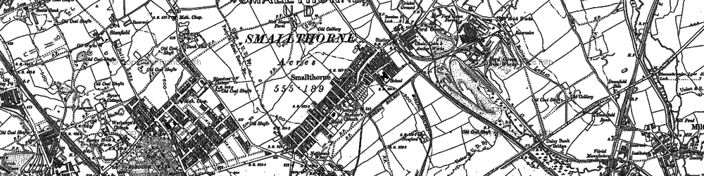 Old map of Ford Green in 1878