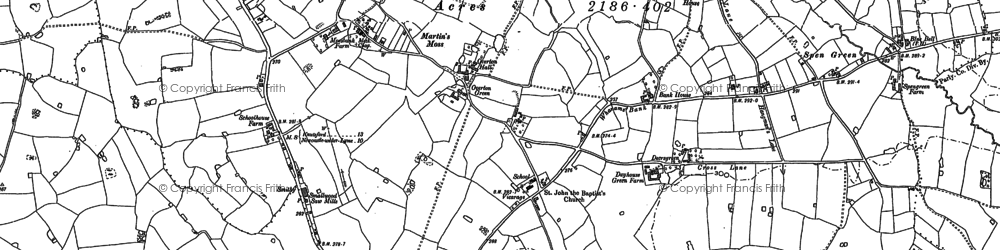 Old map of Brookhouse Moss in 1897