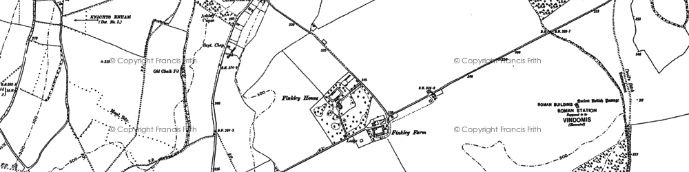 Old map of Smannell in 1894