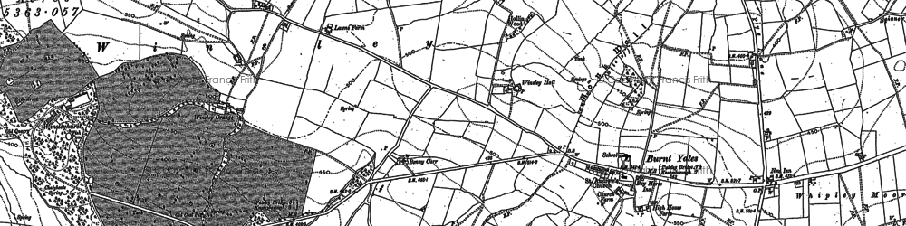 Old map of Braisty Woods in 1907