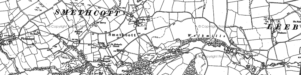 Old map of Longnor Park in 1882