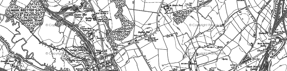 Old map of Smithies in 1851