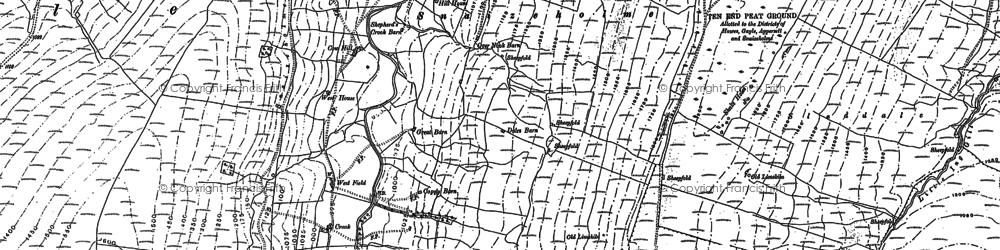 Old map of Widdale Foot in 1907