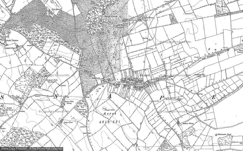 Old Map of Snape, 1890 - 1891 in 1890