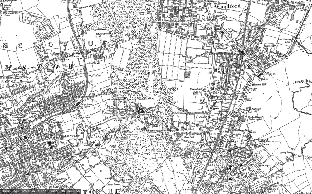 Old Map of Snaresbrook, 1894 - 1895 in 1894