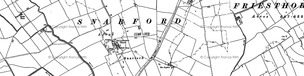Old map of Snarford in 1886