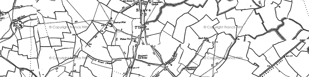Old map of Snave in 1896