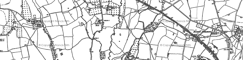 Old map of Sneads Green in 1883