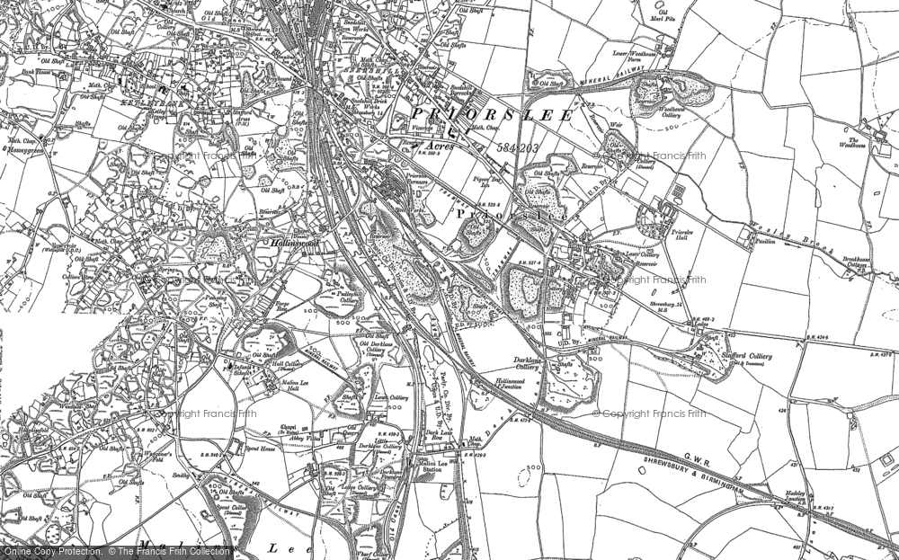 Old Map of Snedshill, 1882 in 1882