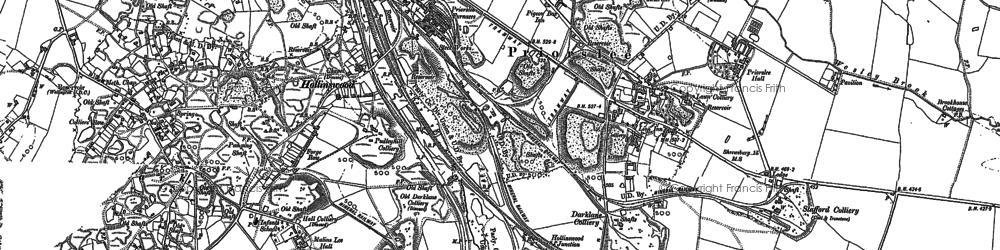 Old map of Hollinswood in 1882