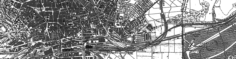 Old map of Sneinton in 1881