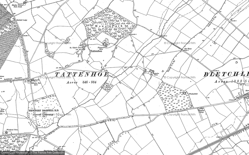 Old Map of Snelshall West, 1898 - 1924 in 1898