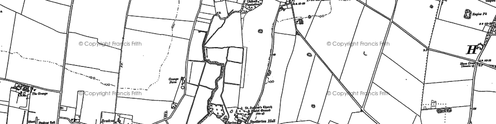 Old map of Snetterton in 1882