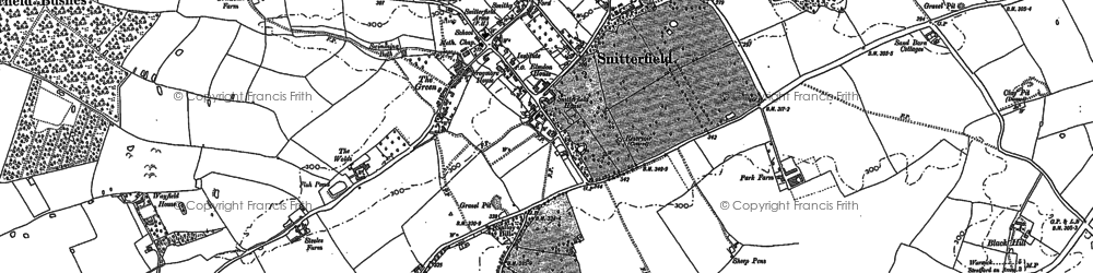 Old map of Snitterfield in 1885