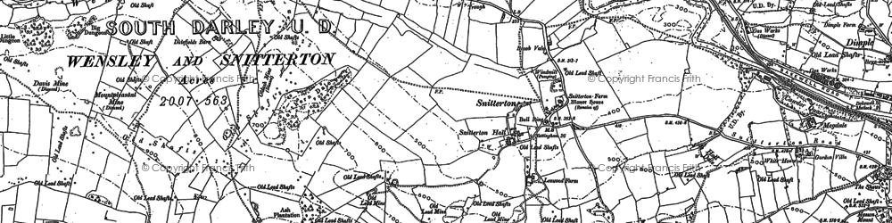 Old map of Snitterton in 1878