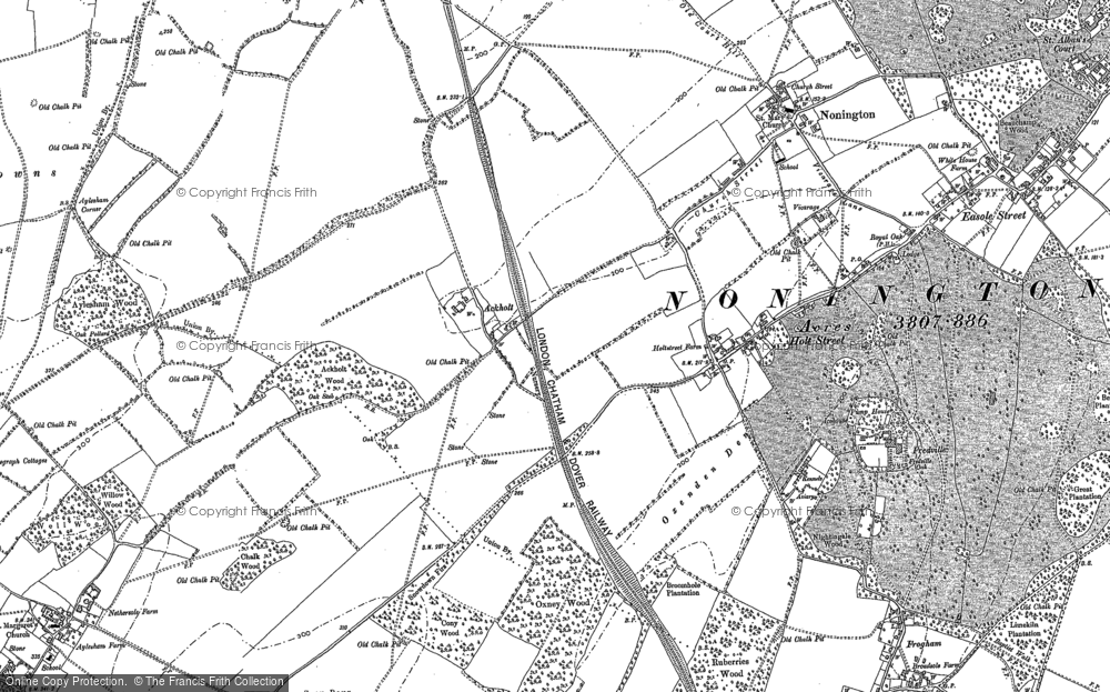Old Map of Historic Map covering Ackholt in 1896