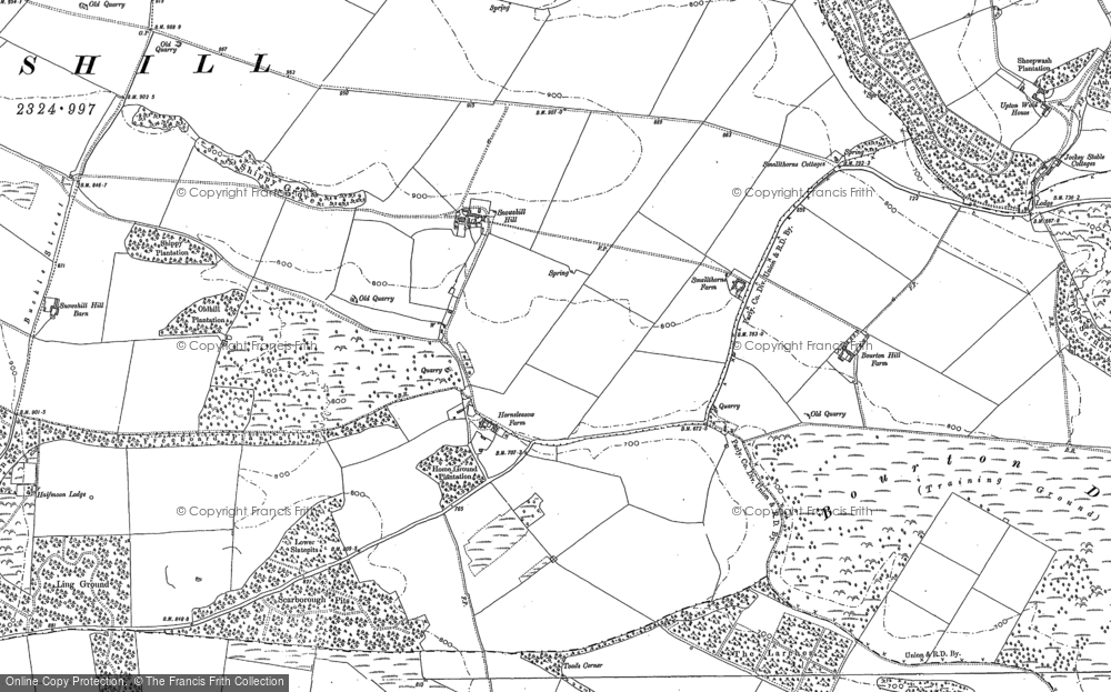 Old Map of Snowshill Hill, 1883 in 1883