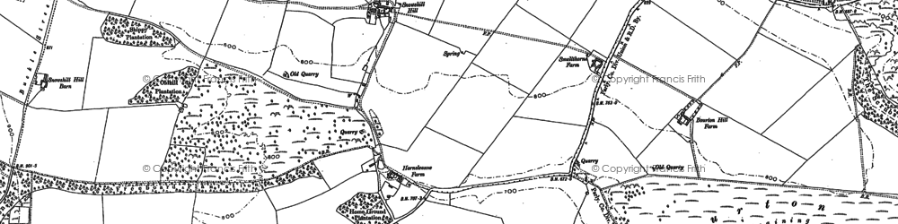Old map of Snowshill Hill in 1883
