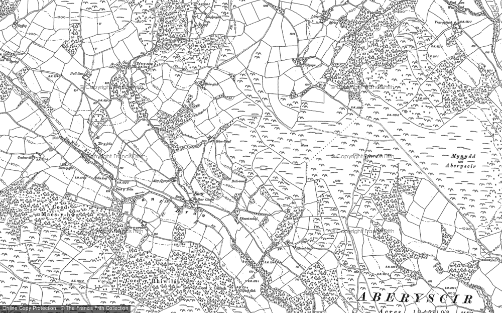 Old Map of Soar, 1886 in 1886